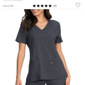 KOI LITE SLIM FIT BLACK SCRUB TOP - XS